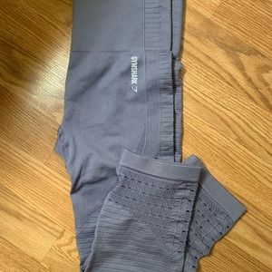 Gymshark Energy+ Seamless Cropped Leggings - Blue